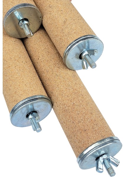 Venty 4'lü Pedikür Papağan Tüneği Çapı 36 mm | Macaw | Kakadu | Jako | Amazon | İskender | Kumlu Tünek - Zımpara Tünek