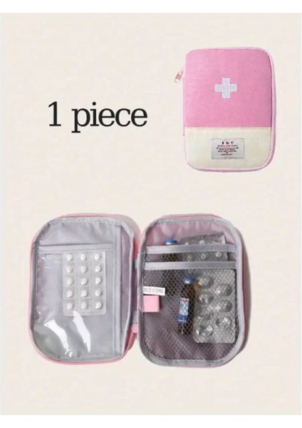 Pembe Taşınabilir Ilk Yardım Çantası, Seyahat ve Ev Için Düzenleyici Kit fiyatları