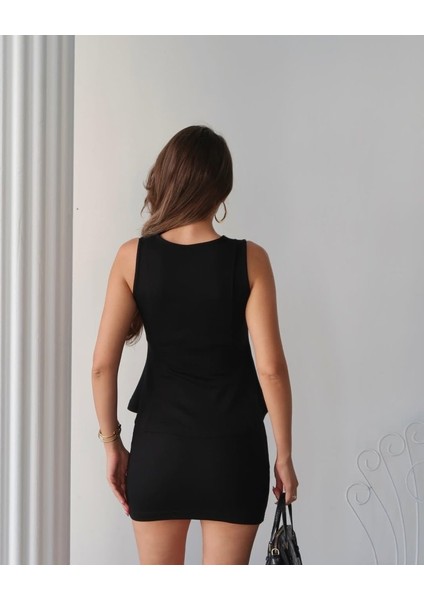 Kadın Modal Kumaş Volanlı Mini Etek Takım fiyatları