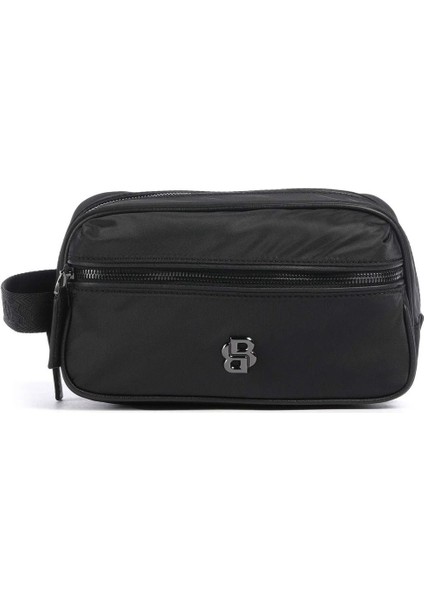 Şık Erkek El Çantası Fermarlı Metalik Monogram Siyah