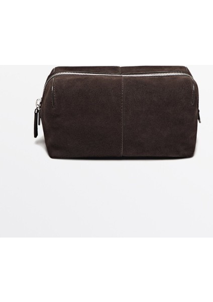 Kahverengi Deri Bakım Çantası, Şık ve Kullanışlı Tasarım ile Günlük Ihtiyaçlarınız Için Ideal