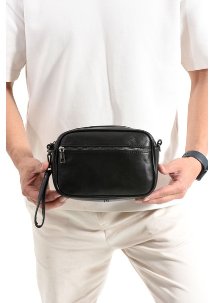 Siyah Erkek Deri El ve Omuz Çantası, Ayarlanabilir Askılı, Çok Işlevli fiyatları