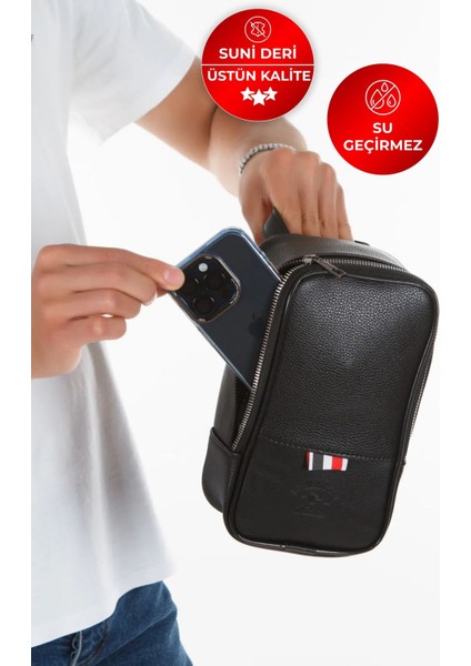 Suya Dayanıklı Unisex Kozmetik Çantası, Şık ve Pratik El Çantası