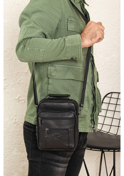 Şık Erkek Kuzu Derisi Çelik Kasalı El ve Omuz Çantası, Günlük Kullanım Için Uygun