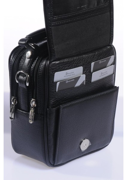 Hakiki Deri Erkek El ve Çapraz Çanta, Şık ve Kullanışlı Siyah Renk Seçeneği fırsatları