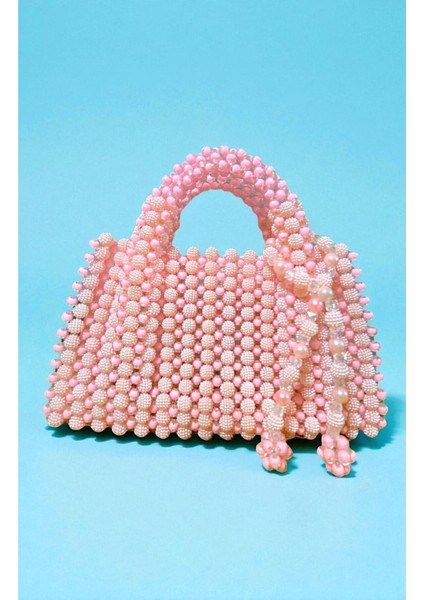 Pembe Boncuklu Şık Çanta, Eşsiz Takı Detaylarıyla Tarzınızı Yansıtır fırsatları
