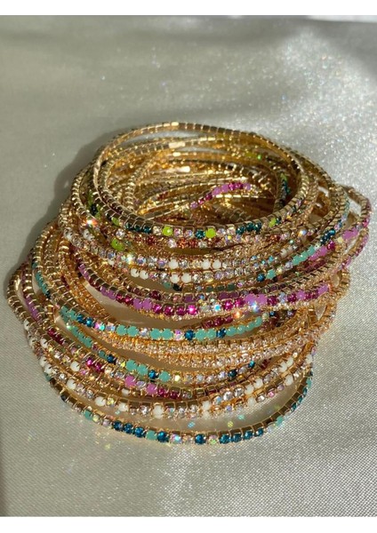 Renkli Su Yolu Bileklik, Mavi, Eğlenceli ve Şık Takı Alternatifi