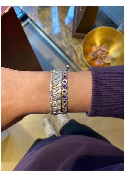 Parlak Taşlı Mini Yuvarlak Bileklik, Şık ve Hafif Takı indirimleri