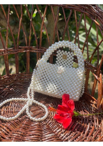 Inci Boncuklu Bej Omuz Çantası, Şık ve Zarif Günlük Kullanım Aksesuarı modelleri