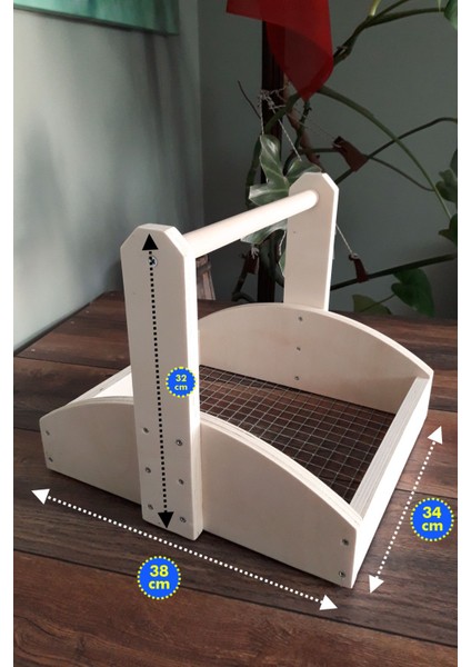 Doğal Ahşap Tel Sepet 38X34X32 cm | Yumurta Sepeti, Meyve Sepeti, Sebze Sepeti, Tarla ve Bahçe Hasat Sepeti fiyatları