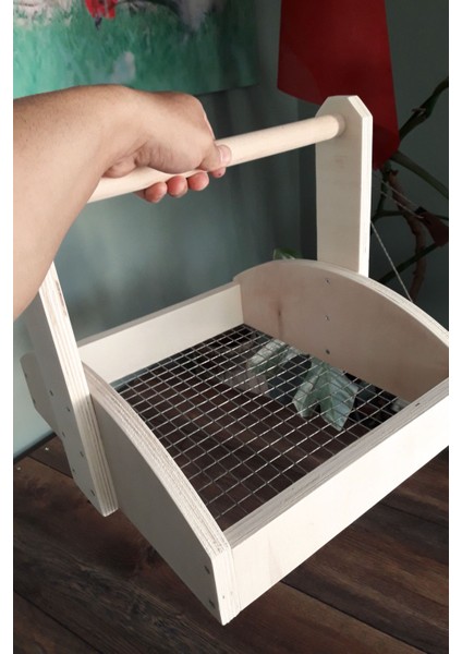 Doğal Ahşap Tel Sepet 38X34X32 cm | Yumurta Sepeti, Meyve Sepeti, Sebze Sepeti, Tarla ve Bahçe Hasat Sepeti modelleri