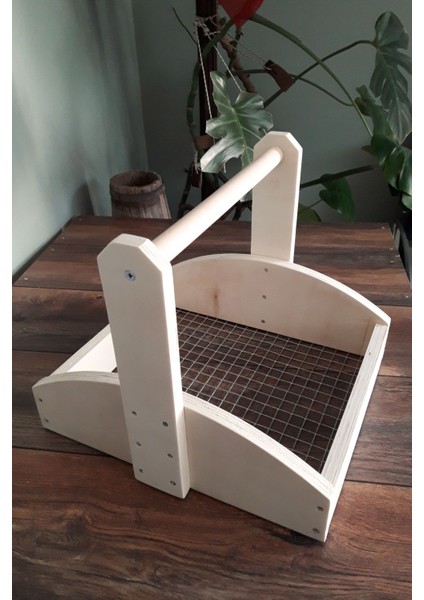 Doğal Ahşap Tel Sepet 38X34X32 cm | Yumurta Sepeti, Meyve Sepeti, Sebze Sepeti, Tarla ve Bahçe Hasat Sepeti fırsatları