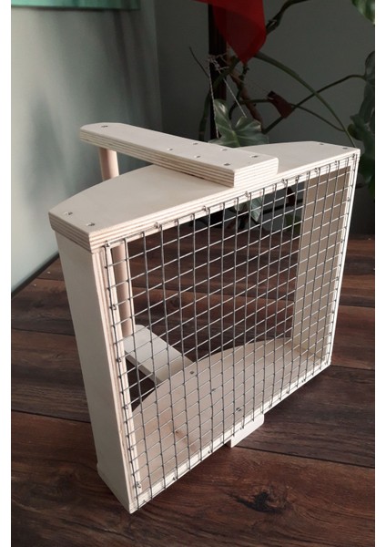 Doğal Ahşap Tel Sepet 38X34X32 cm | Yumurta Sepeti, Meyve Sepeti, Sebze Sepeti, Tarla ve Bahçe Hasat Sepeti