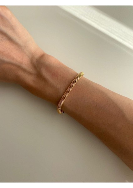 Yuvarlak Hasır Zincirli Şık Bileklik, Zarif ve Hafif Takı Seçeneği