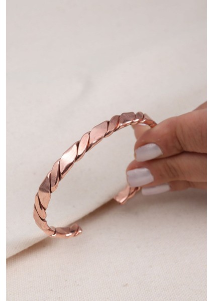 El Yapımı Bakır Burgu Model Bilezik, Şık ve Doğal Tarz Için Ideal Seçim modelleri