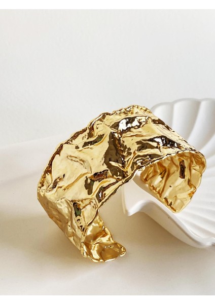 El Yapımı Kaya Desenli Kalın Ayarlanabilir Şık Bileklik