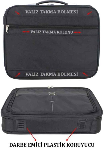Büyük Siyah 17.3 Inç Su Geçirmez Kumaş Evrak ve Laptop Çantası indirimleri