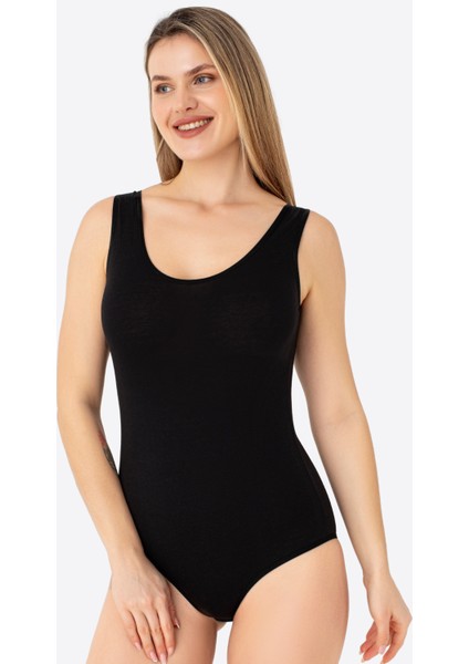 Siyah 2'li Kadın Çıtçıtlı Atlet / Body Kalın Askılı Pamuklu Likralı modelleri