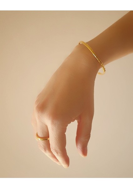 Pirincin Altın Kaplamalı Ayarlanabilir Bilezik ve Yüzük Seti modelleri