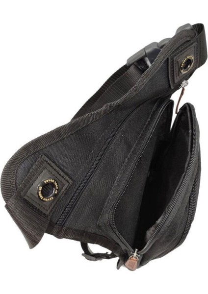 Şık Siyah Erkek Çanta, Bel, Bacak ve Göğüs Bölgesi Kullanımı Için Tasarım modelleri