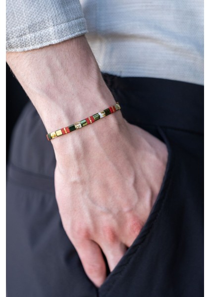 Canlı Yeşil Unisex Bileklik, Şık ve Hafif Takı Hediye Alternatifi