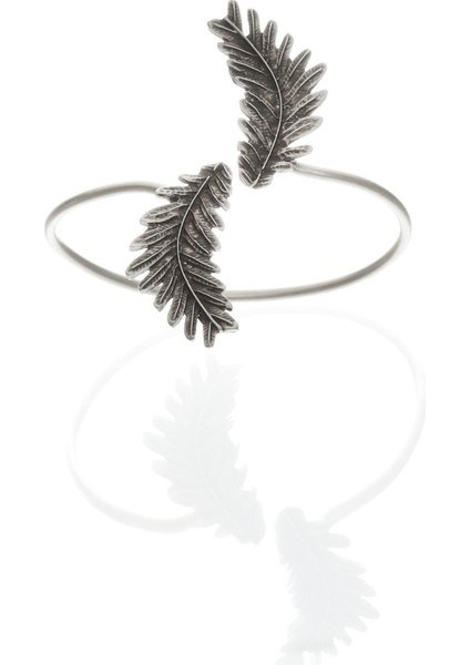 El Yapımı Yaprak Tasarımlı Ayarlanabilir Gümüş Kaplama Bileklik ve Kol Aksesuarı indirimleri