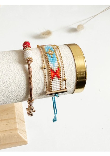 Mavi Miyuki Bileklik Seti, Ayarlanabilir, Şık ve Renkli Takı Seçeneği fiyatları