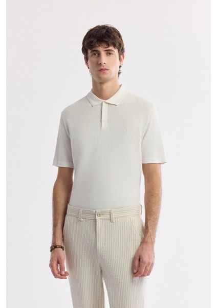 Erkek Bej Klasik Bel Viskon Karışımlı Gofreli Relaxed Fit Pantolon A51Y3044