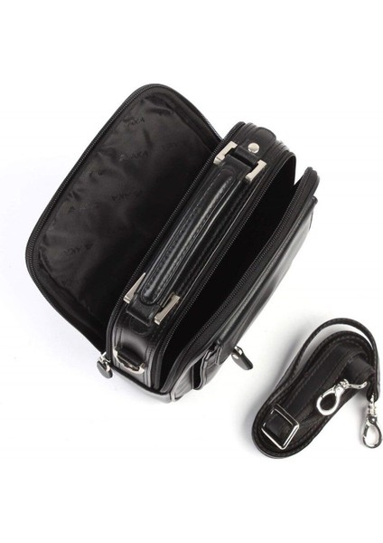 Düz Siyah Deri Portföy Çantası, Şık ve Kullanışlı Tasarım, Zarif ve Dayanıklı Seçim indirimleri