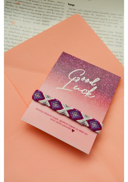 Mor Dokuma Bileklik, El Emeği, Ayarlanabilir, Kalıcı Renkler, Unisex modelleri