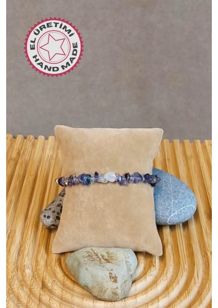 Mavi Doğal Taş El Yapımı Kadın Bileklik, Zarif ve Şık Takı Seçeneği fiyatları