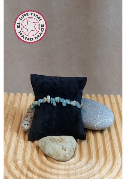 Mavi Amazonit Taşlı El Yapımı Kadın Bileklik, Şık ve Doğal Takı Seçeneği fiyatları