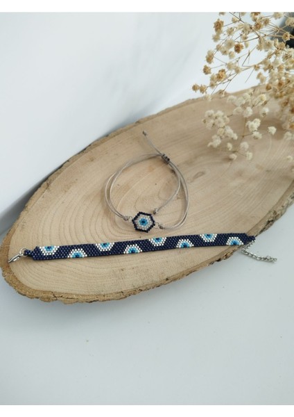 Lacivert Miyuki Nazar Bileklik, Şık ve Enerjik Aksesuar. fırsatları