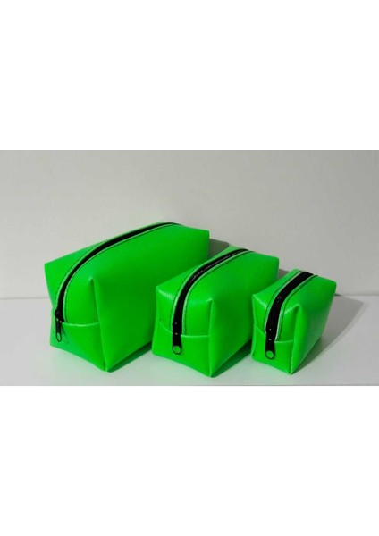 Şık 3'lü Matruşka Makyaj Çantası, Siyah, Pratik ve Güzel Tasarım