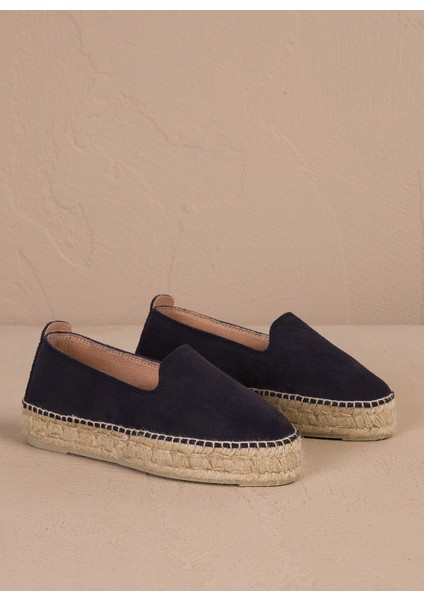 Deri Lacivert Kadın Espadril K 1.5 D0