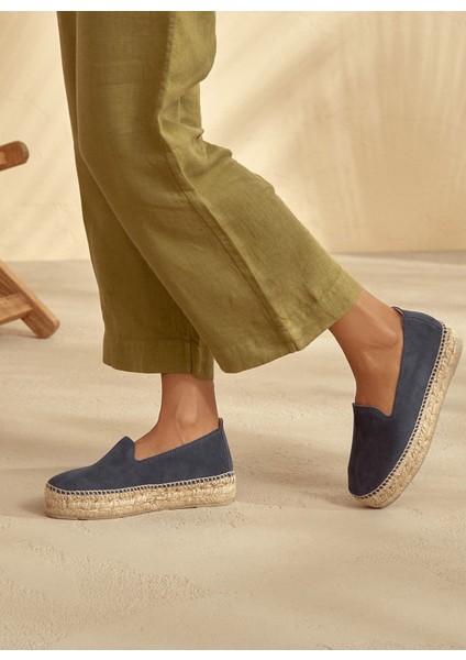 Deri Lacivert Kadın Espadril K 1.5 D0 fiyatları