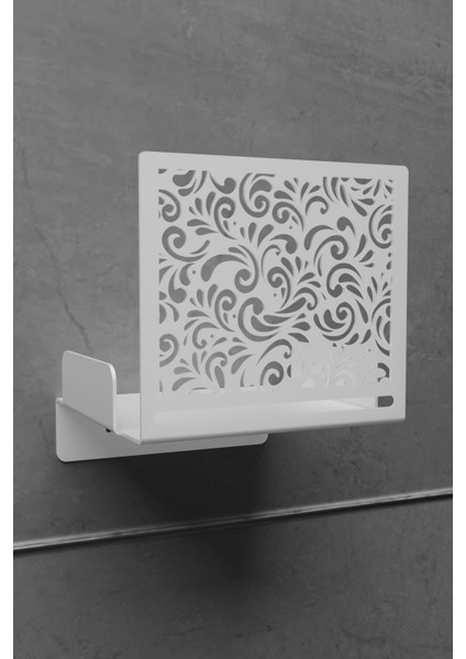 Desenli Peçetelik Tuvalet Kağıtlığı Paslanmaya Dayanaklı Kolay Montaj