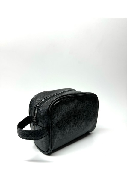 Geniş ve Şık Seyahat Kişisel Bakım Çantası, Kullanışlı ve Dayanıklı Siyah Tasarım