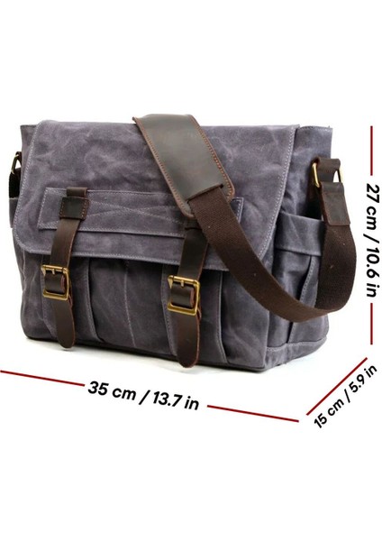 Mumlu Kanvas Postacı Çanta, Su Geçirmez, Koyu Gri, Çok Renkli, Şık ve Dayanıklı fırsatları