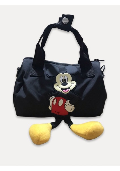 Sevimli Mickey Mouse Desenli Şık Siyah Çocuk Çantası fiyatları