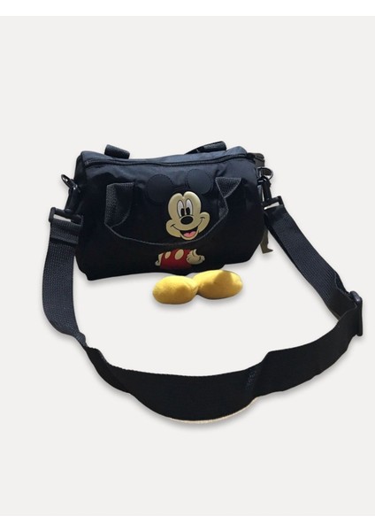 Sevimli Mickey Mouse Desenli Şık Siyah Çocuk Çantası fırsatları
