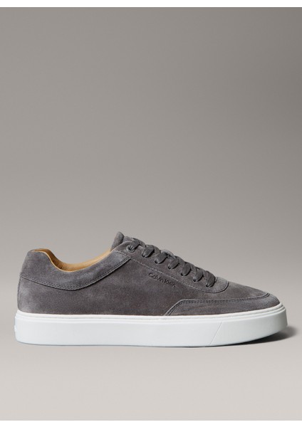 Inek Derisi Antrasit Erkek Günlük Ayakkabı Clean Cup Low Laceup Oxf Su