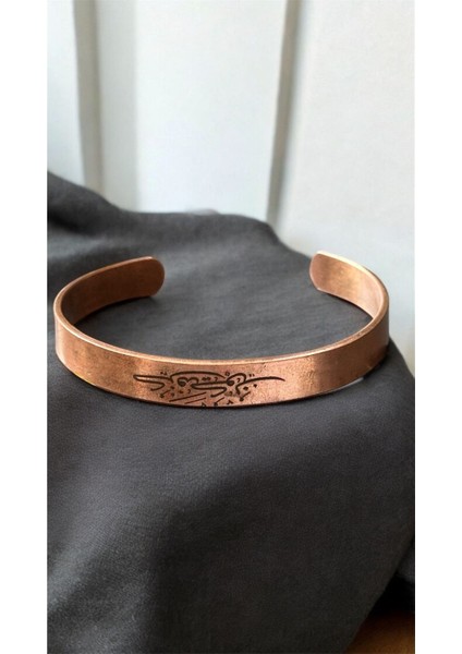 El Işlemeli Saf Bakır Bileklik, Ayetli ve Zarif Tasarım fiyatları