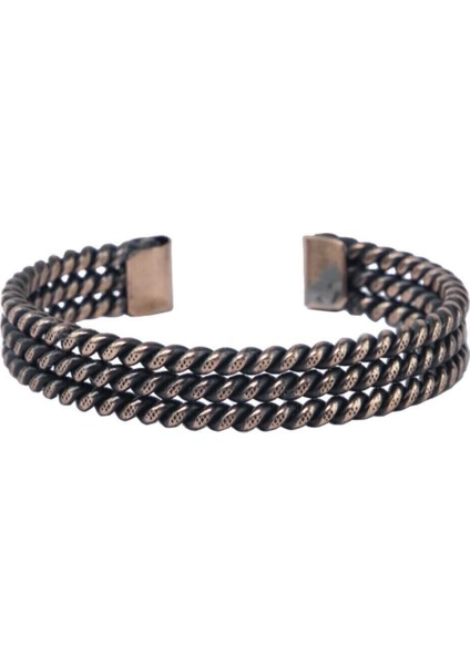 El Yapımı 3'lü Saf Bakır Bilezik, Manyetik Alan, Şifa ve Şıklık Sağlayan Tasarım