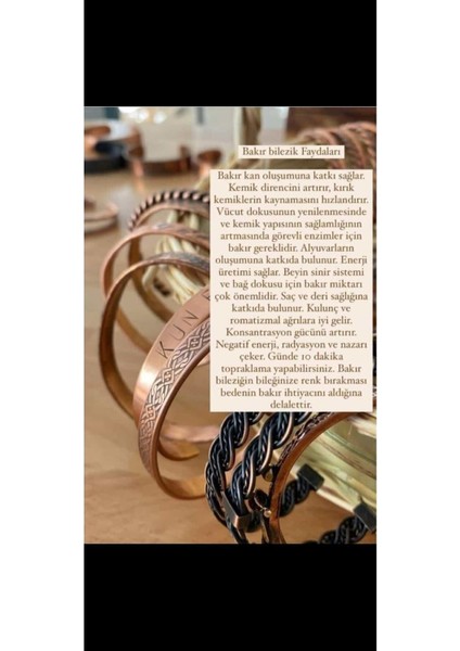 El Yapımı 3'lü Saf Bakır Bilezik, Manyetik Alan, Şifa ve Şıklık Sağlayan Tasarım fırsatları