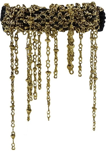 Şık Siyah Makrome Bileklik, Altın Kaplama, Zarif Takı Tasarımı