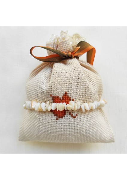 Doğal Sedef Taşı Makrome Bileklik, Bej Renkli, Şık ve Zarif Takı Seçeneği fiyatları