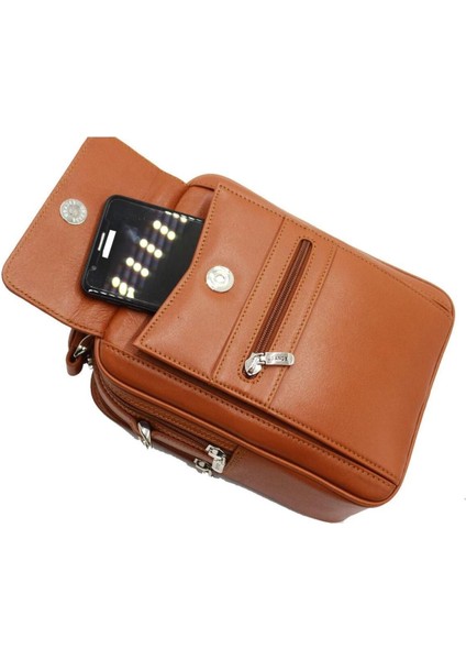 Kahverengi Deri Erkek El Çantası, Şık ve Kullanışlı Tasarım. indirimleri