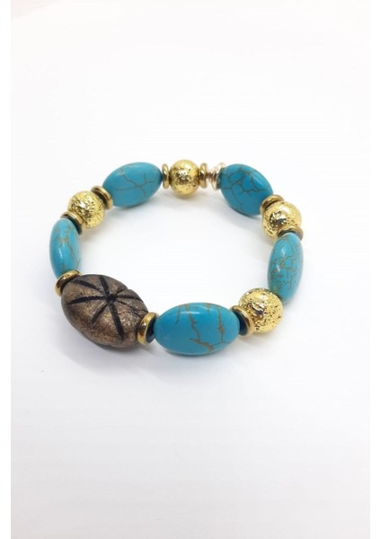 Turkuaz Renkli Zarif Bileklik, Şık Takı Parçası modelleri