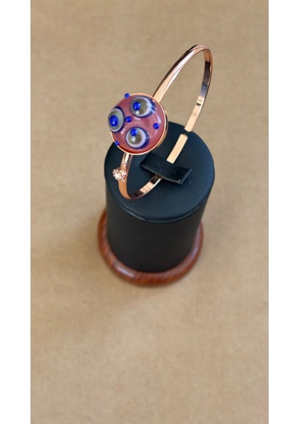 Pembe Murano Cam Boncuklu Şık Bilezik, Zarif ve Parlak Takı Hediye